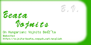 beata vojnits business card